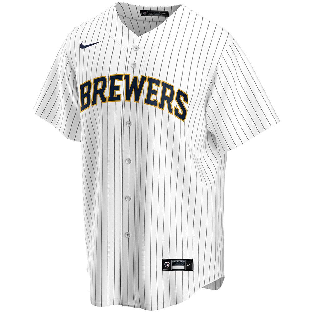 Mens Milwaukee Brewers Christian Yelich Cool Base Replica Jersey White