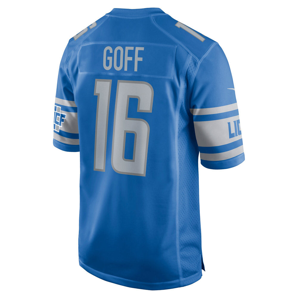 Men's Detroit Lions Jared Goff Player Game Jersey Blue
