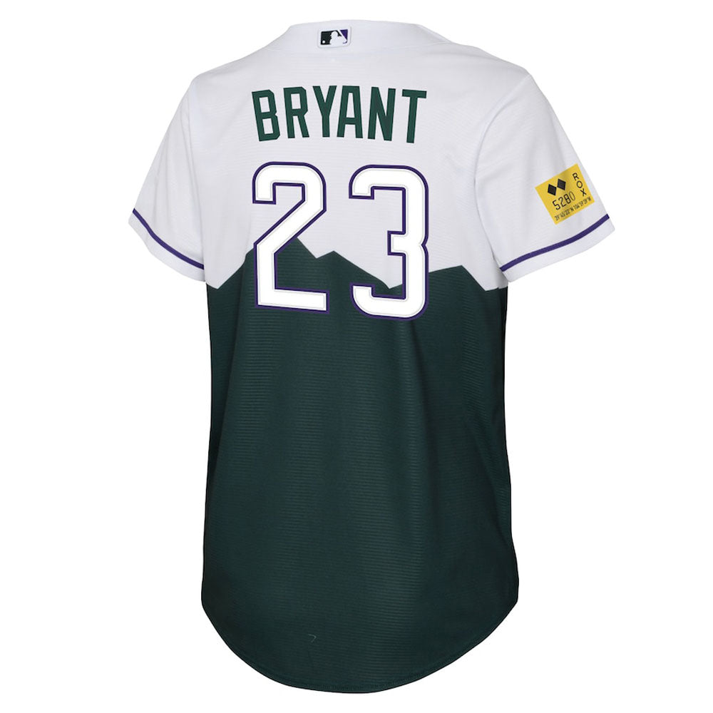 Youth Colorado Rockies Kris Bryant City Connect Replica Jersey - Green