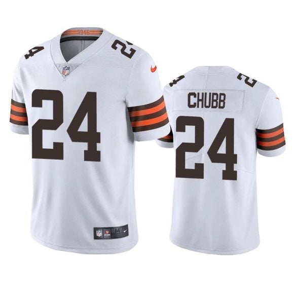 Mens Nick Chubb Cleveland Browns Game Vapor Jersey White